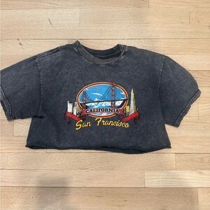 John Galt California San Francisco Graphic Cropped T-shirt